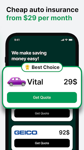 Screenshot Buy Cheap Car Insurance: Vital