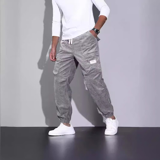 Title 5, Mens Corduroy Overalls Ankle-tied Loose Casual...