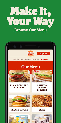 Screenshot Burger King App: Food & Drink