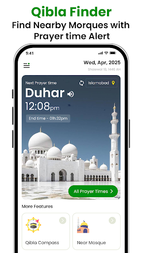 Screenshot Qibla Direction: Qibla Finder