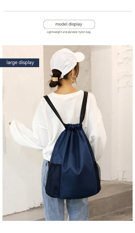 Mochila Esportiva com Cordão Oxford para Lazer, Estudantes, Futebol, Basquete. Ampla capacidade, resistente, ideal para sapatos e mais.