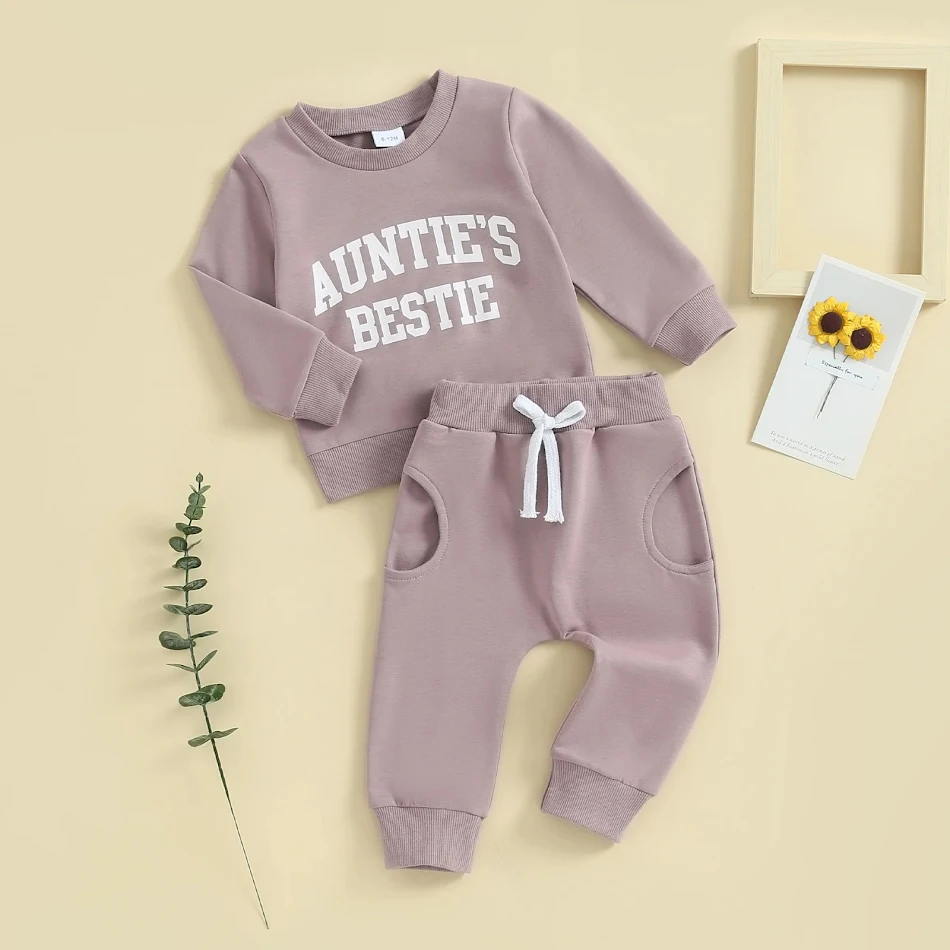 Ensemble Sweat-shirt à Imprimé Lettres Simples pour Filles Mode Décontractée Confort et Style Parfait pour le Quotidien et les Loisirs