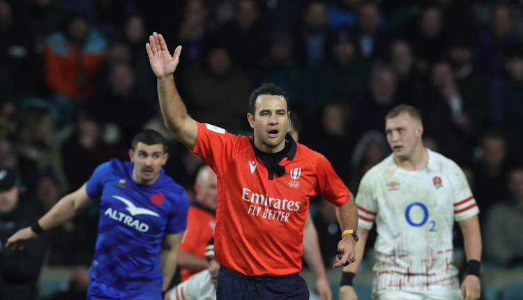 Ben O'Keefe will referee the Rugby World Cup quarterfinal between France and the Springboks at Stade de France on Sunday. Picture: DAVID ROGERS/GETTY IMAGES