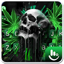 Herunterladen Green Weed Skull Keyboard Theme Installieren Sie Neueste APK Downloader