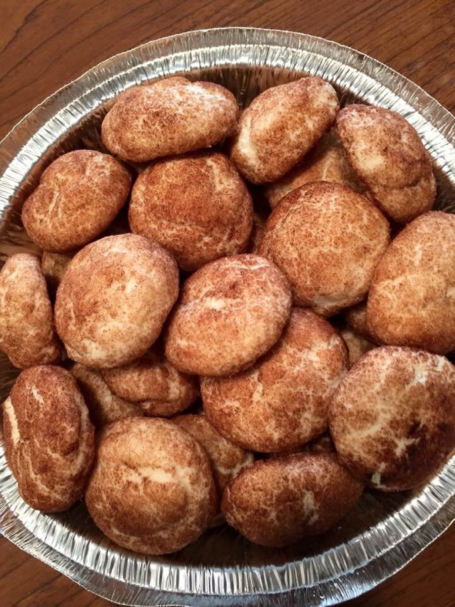 Gluten-free, dairy free, egg free snickerdoodle cookies!