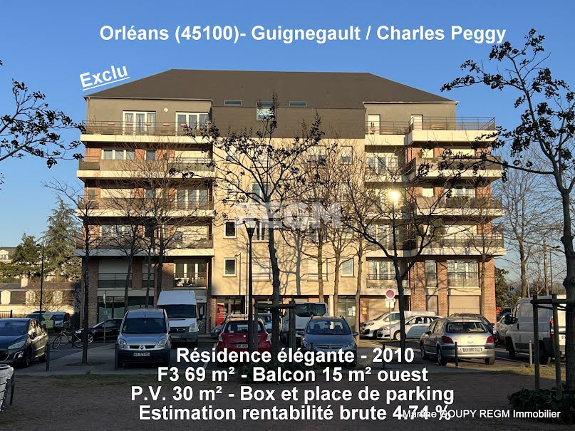 Vente appartement 3 pièces 69 m² à Orleans (45000), 194 000 €