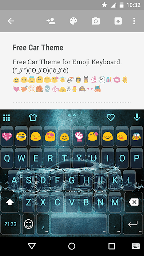 Free Car Emoji Keyboard Theme