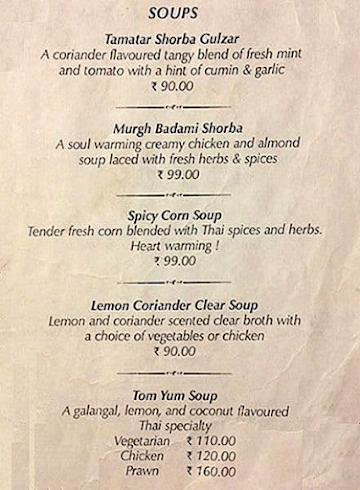 Mg's Fine Dining Restaurant menu 