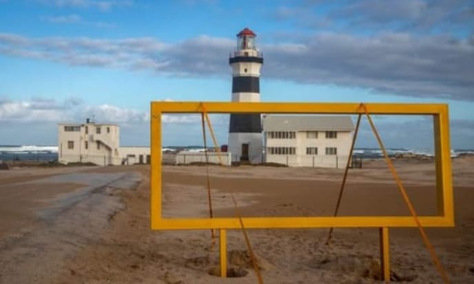 A giant frame has been installed at Cape Recife, along with two others in Nelson Mandela Bay