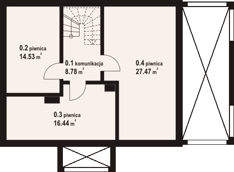 Zawoja dw 39 - Rzut piwnicy