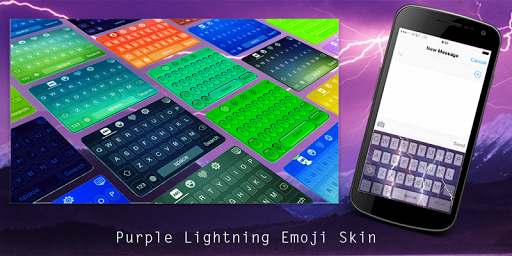 Purple Lightning Emoji Skin