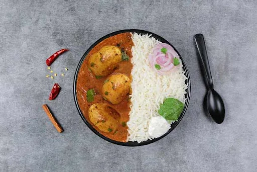 Punjabi Dum Aloo [Steamed Rice] Bowl