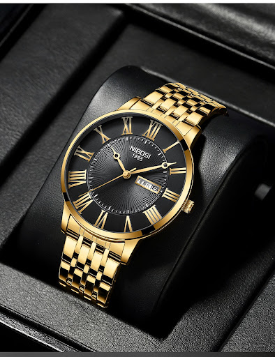 Title 1, Mens Fashion Simple Steel Belt Quartz Watch Cl...