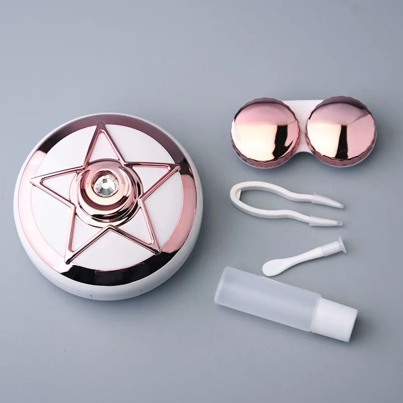 Title 5, Estojo de lentes de contato cosméticas redondas...