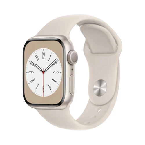 Apple Watch Series 8 GPS 45mm - Viền nhôm dây cao su - Starlight