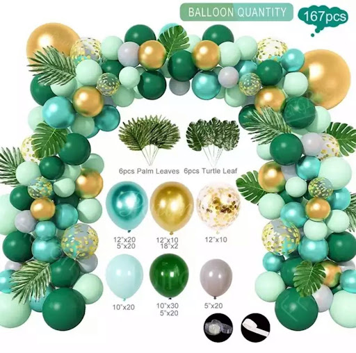 Title 7, Animal Head Birthday Party Balloon Jungle Set M...
