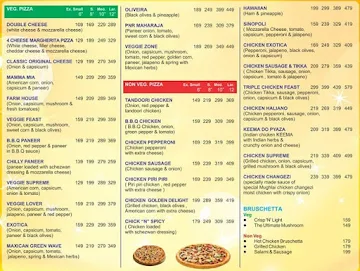 Pizza Zone menu 