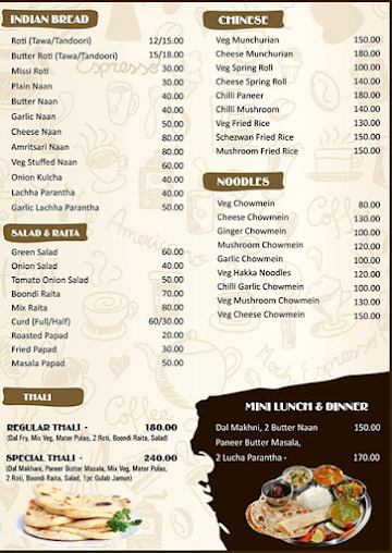 Ganesha Restaurant menu 