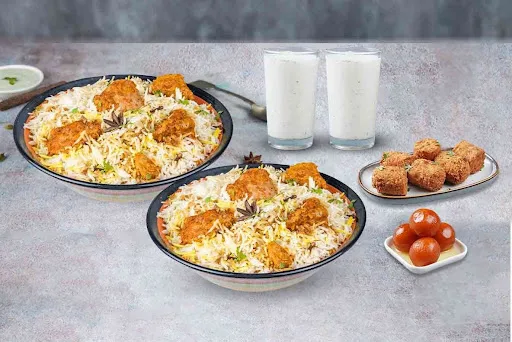 Chicken Lucknowi Dum Biryani Feast