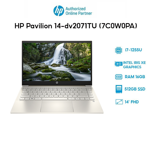 Laptop Hp Pavilion 14 - Dv2071Tu 7C0W0Pa I7 - 1255U | 16Gb | 512Gb | 14' Fhd | Win 11 Hàng Chính Hãng