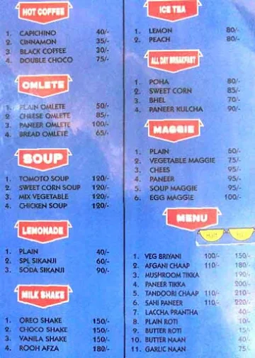 Fit Bite Corner menu 