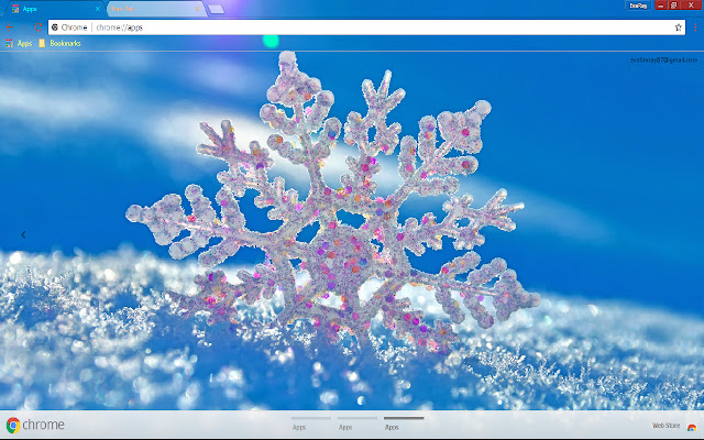 HD Blue Colorful Snowflake chrome extension