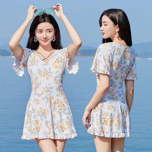 Title 3, Womens High Waist Slimming Printed Swimsuit Sh...