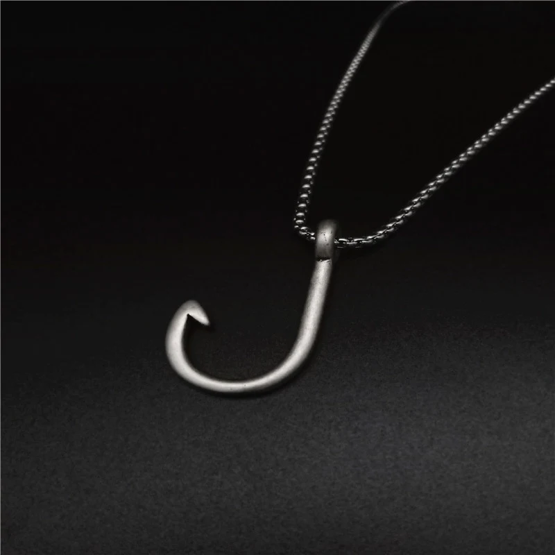 Collar de anzuelo de pescado vintage, sencillo estilo coreano, para un look delicado y elegante. Perfecto para uso diario o regalo.