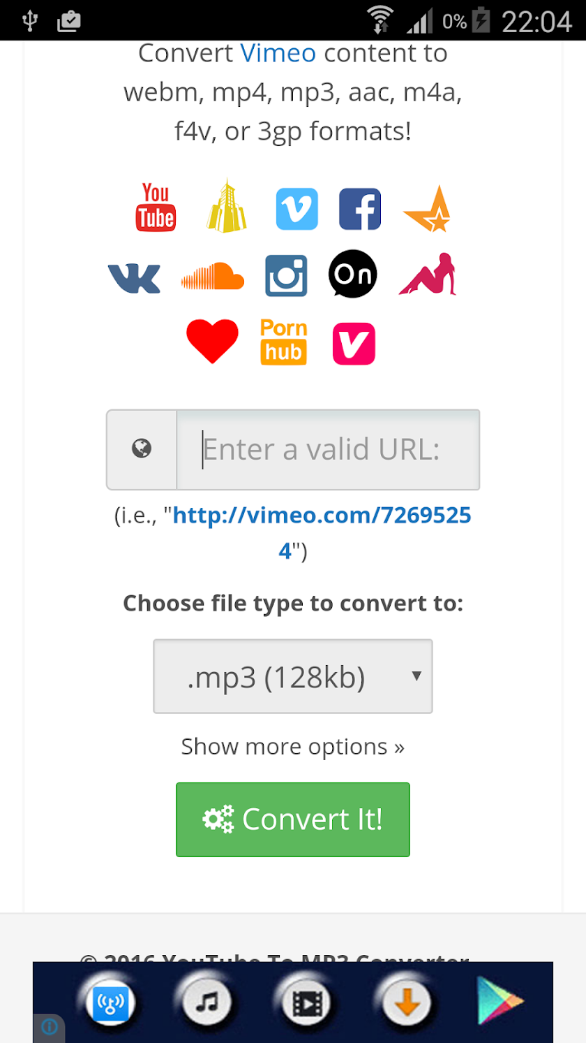 MP3 Converter Screen 1
