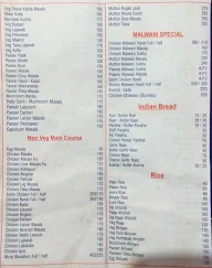 Sai Palace Bar and Restaurant menu 2