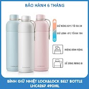 Bình Giữ Nhiệt Lock&Lock Belt Bottle Lhc4267 490Ml Có Quai Xách, Miệng Rộng Có Thể Cho Đá - Hàng Chính Hãng - Hapos