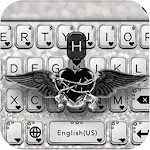 Cover Image of Download Black Silver Keyboard Cool Theme 42.0 APK