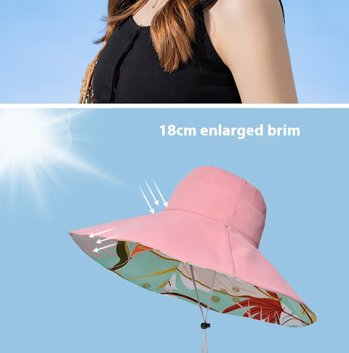 Title 7, Womens double-sided plus size sun hat, summer ...