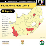 The Covid-19 hot spots in South Africa