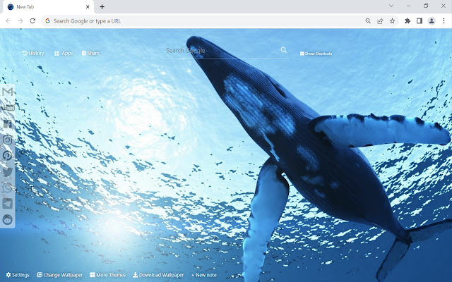 Whale Wallpaper Custom New Tab