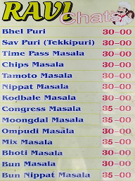Ravi Chats menu 1