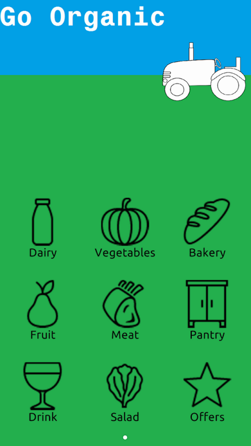 Android application Go Organic screenshort