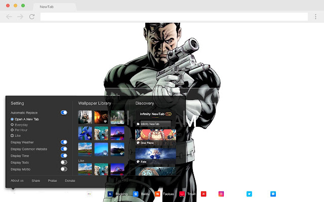 Punisher HD New Tabs Popular TV Dramas Theme