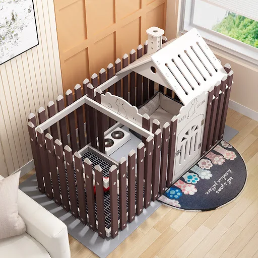 Home Carrier Outdoor Dog Houses Rabbit Door Cage Cover Villa Dog Houses Play Pen Enclose Jaula Para Perros Dog Furniture