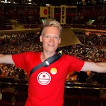 matt enters the sumo ring in Tokyo, Japan 