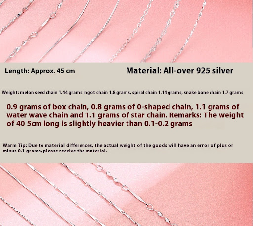 Title 10, 925 Silver Clavicle Chain featuring melon seeds...