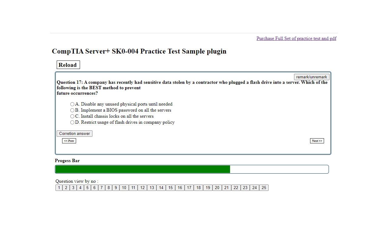 COMPITA Server+ SK0-004 exam prep plugin Preview image 4