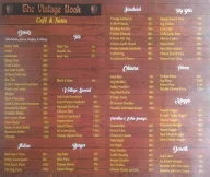 The Vintage Book Cafe menu 1