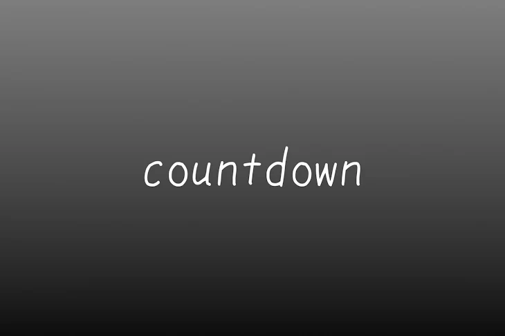 「countdown【必読・必見】」のメインビジュアル