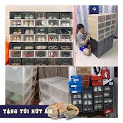 Hộp Đựng Giày Nắp Nhựa Cứng Trong Suốt [Tặng Túi Hút Ẩm] - Chịu Lực 4Kg - Ảnh Khách Feedback