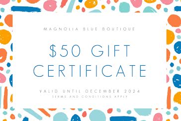 Magnolia Blue Shapes - Gift Certificate template