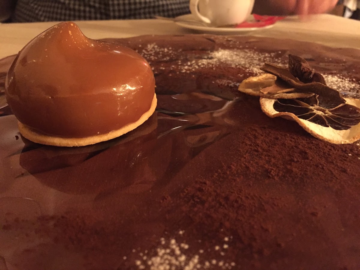 Dessert: Salted caramel thing. It was delicious.