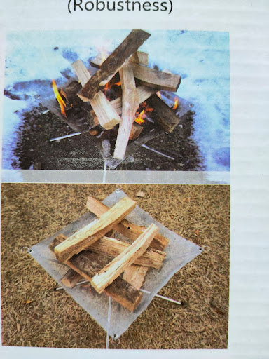 Title 4, Portable Folding Campfire Stand. Enjoy a safe a...