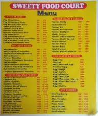 Sweety Food Court menu 3