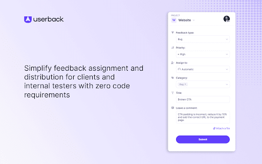 Userback: Visual Feedback & Bug Reporting